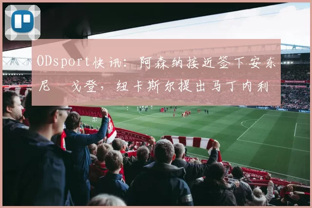 ODsport快讯：阿森纳接近签下安东尼・戈登，纽卡斯尔提出马丁内利交换条件_交易_球员_谈判